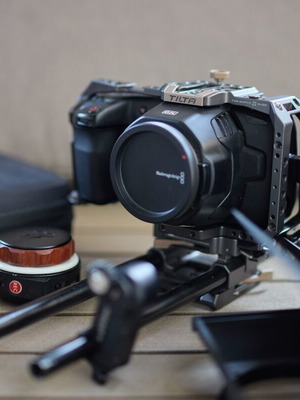 Blackmagic Pocket Cinema Camera 6K used with Tilta accessories