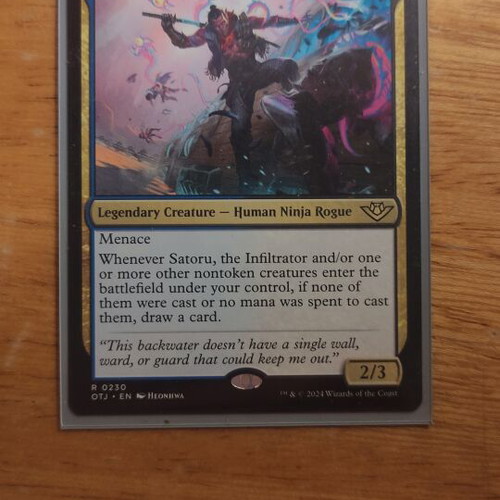 Satoru the Infiltrator Magic the Gathering card like new