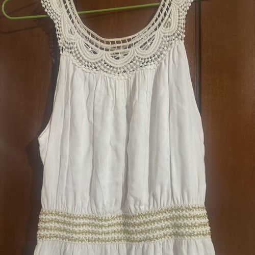 Ancient Greek dress white with gold details, like new