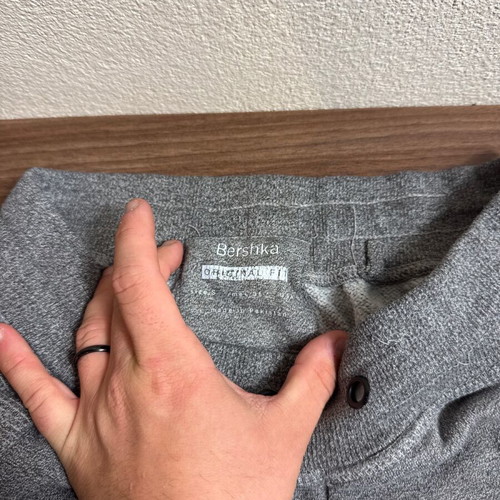 Bershka Men's Grey Sweatpants used without drawstring