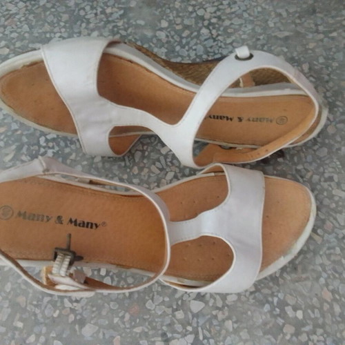 Espadrille sandals used white size 40