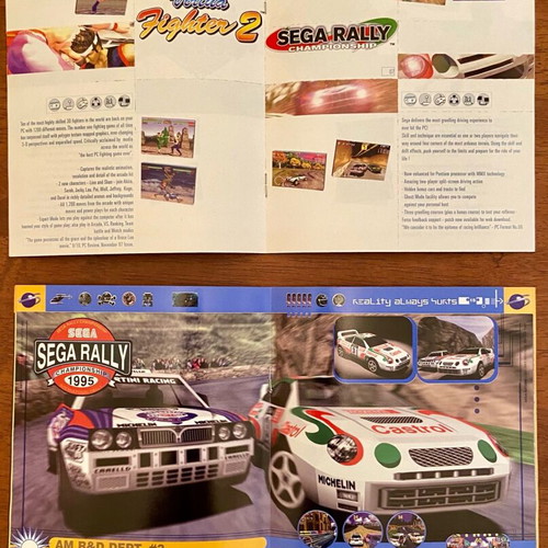 Sega collectible catalogs from the 90s like new, Saturn and PC