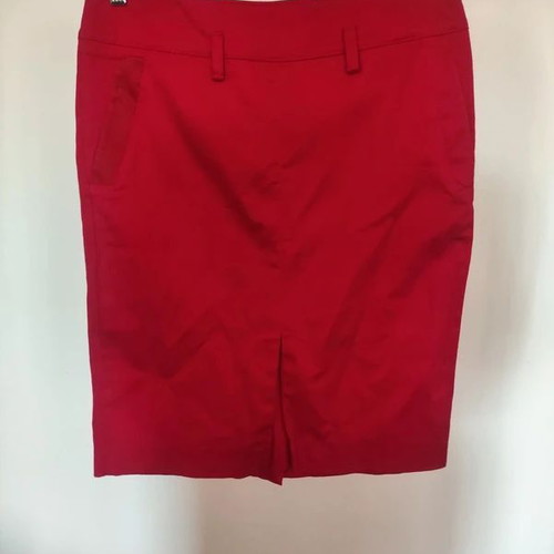 Sandro Ferrone Red Cotton Stretch Summer Skirt Size S Like New