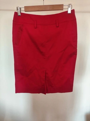Sandro Ferrone Red Cotton Stretch Summer Skirt Size S Like New
