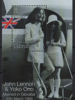 Γραμματόσημο 1999 Γιβραλτάρ John Lennon & Yoko Ono MNH καινούργιο