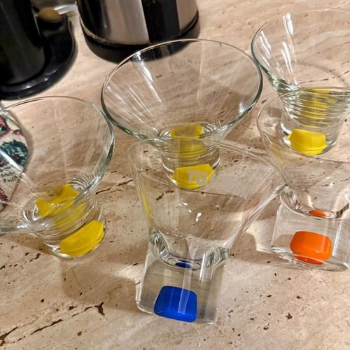 Set of 5 Absolut Vodka Martini Limited Edition collectible glasses new