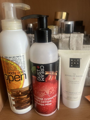 Κρέμες σώματος μεταχειρισμένες, Rituals travel size, Sephora, Wabi shimmering