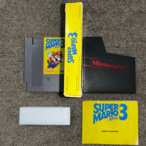 Super Mario Bros 3 game for Nintendo NES used with box and manual