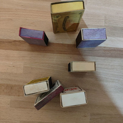 Vintage matchboxes used, pack
