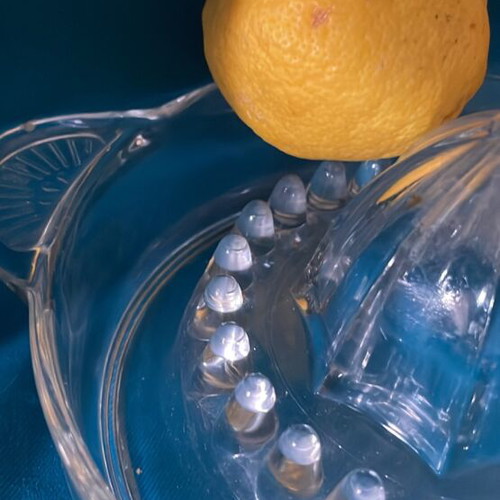 Glass lemon squeezer old piece new