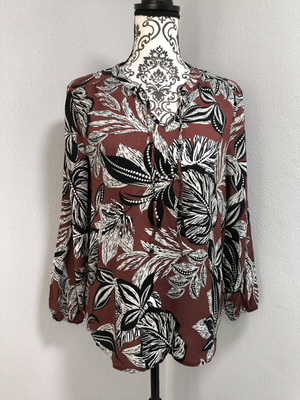Long-sleeve shirt like new, cotton printed colorful tunic