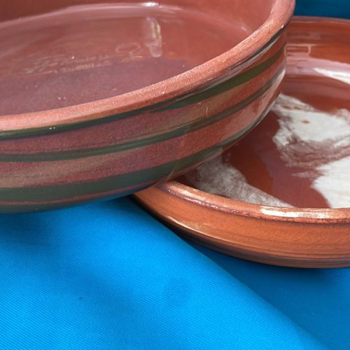 Giouvetsakia new, set of 3 ceramic dishes for oven and salads