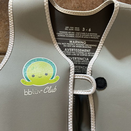 Bbluv swimming vest Naj 3-6 years Aqua like new