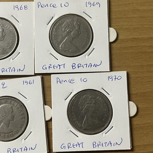 British coins vintage collection, lot of 11, like new