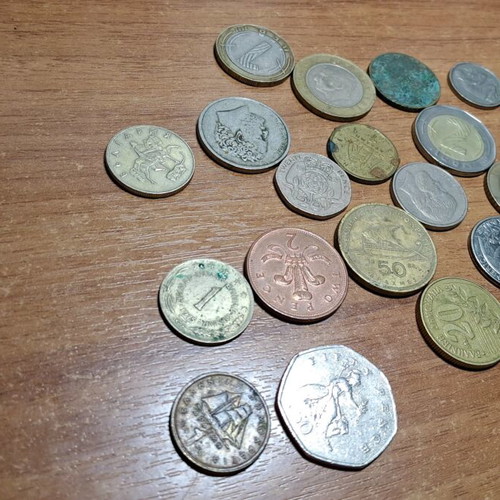 Various coins used, pack