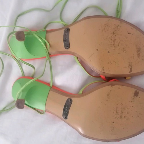 Dodici leather sandals used, size 38, multicolor