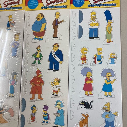 Dark Horse Comics 2001 The Simpsons Pop Out People pack of 4 new