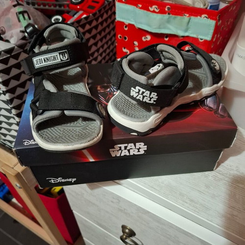 Disney Star Wars sandals like new, size 27, black and gray