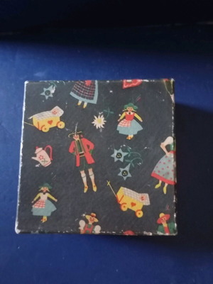 Gift box with children's illustration used