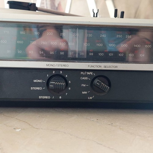 Vintage Hi-Fi turntable, cassette player and stereo radio Philips used from 1978