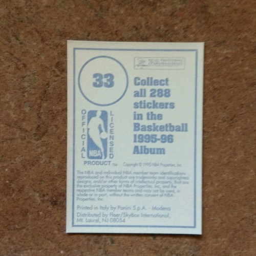 NBA Basketball '95-'96 Sticker No33 New York Knicks new