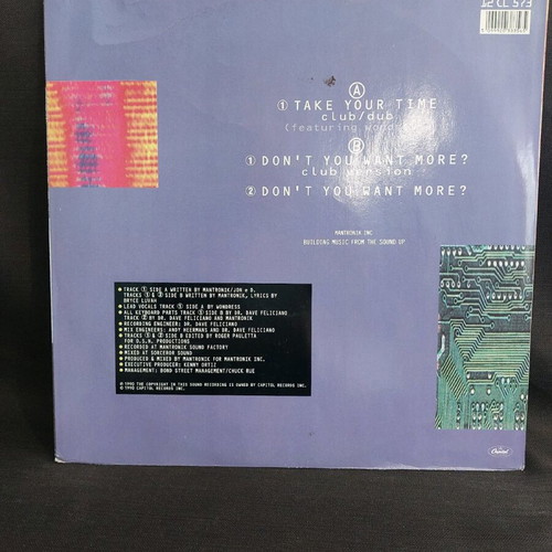 Mantronix Take Your Time μεταχειρισμένο, ηλεκτρονική μουσική