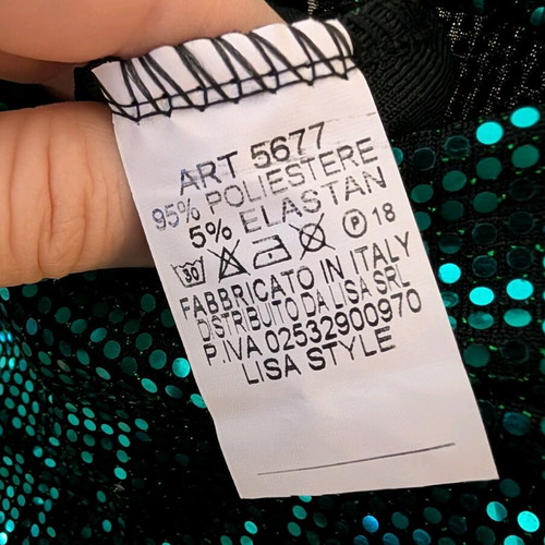 Shiny pants new with elastic waist, green