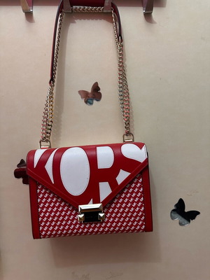 Michael Kors γυναικεία τσάντα ώμου καινούργια, άσπρη και κόκκινη