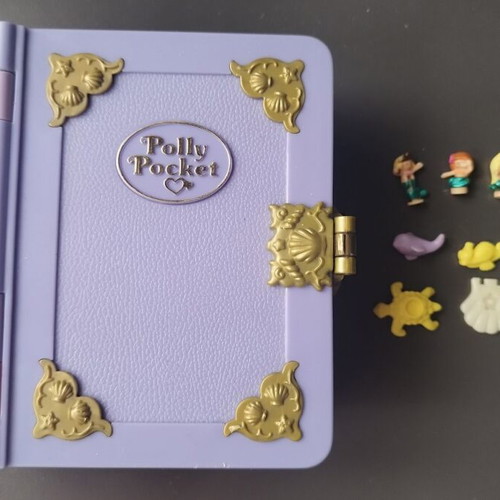Polly Pocket 1995 Sparkling Mermaid Adventure Enchanted Storybook
