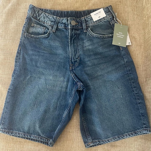 H&M denim shorts new, blue, size 152 cm for 11-12 years old