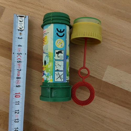 Vintage bubble toy used, empty