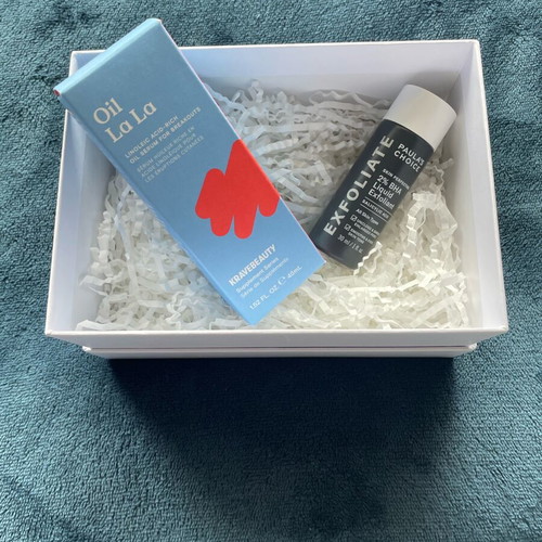 The Scincare Box new with Krave Beauty Oil LaLa and Paula’s Choice Toner