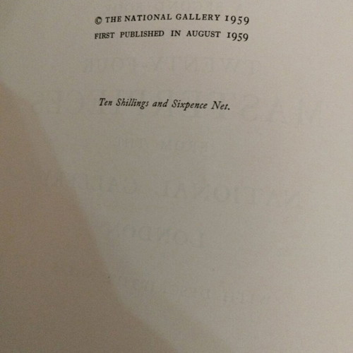 Art book used with 24 paintings from the National Gallery London 1959