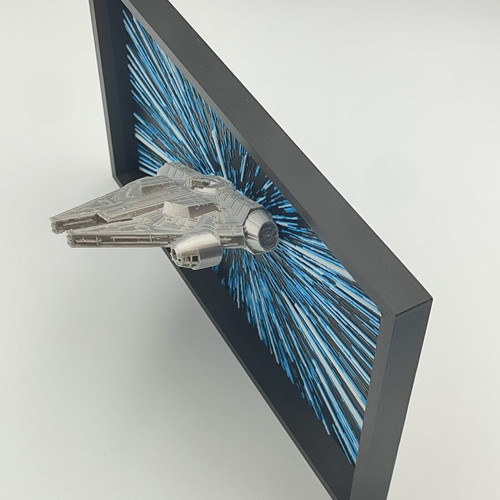 Star Wars Millennium Falcon Hueforge 3D printed embossed new