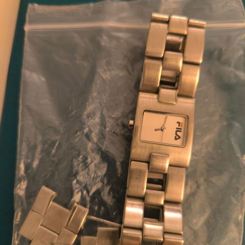 Fila women's stainless steel watch like new, silver