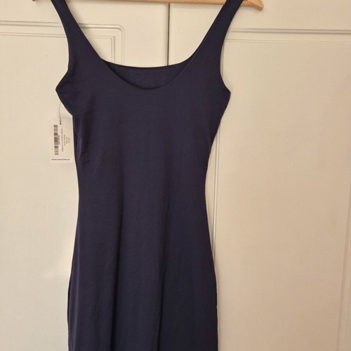 Mini dress wide strap dark blue new M Made In Italy