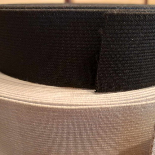 Hard elastic black, 3.5 cm width, new