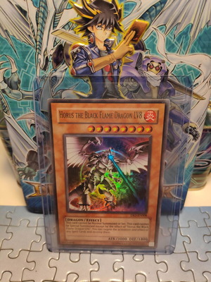 Horus The Black Flame Dragon LV8 DR3-EN008 used Yu-Gi-Oh! card