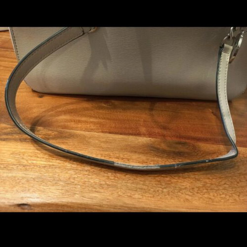 DKNY shoulder bag used, gray saffiano leather