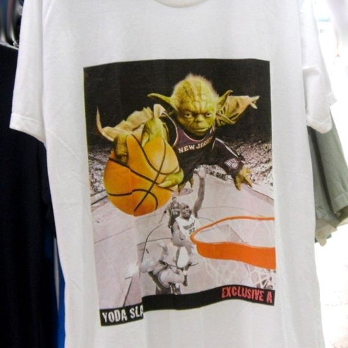 Yoda Basketball Slam Dunk Jedi Star Wars T-shirt new, sizes S M L