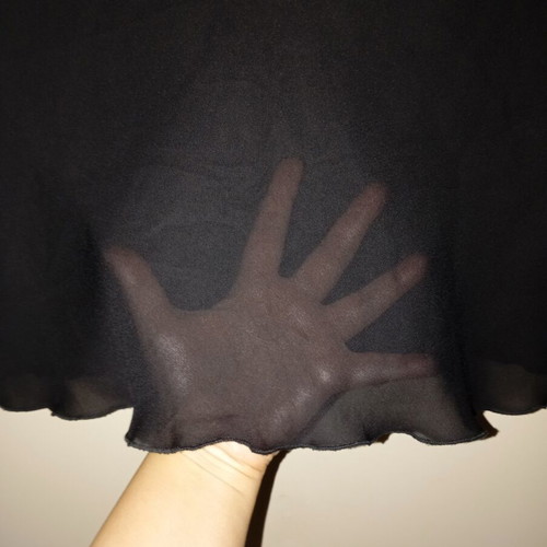 Dorothy Perkins black satin summer skirt large, like new