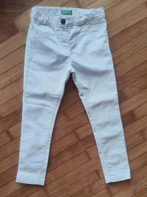 Benetton jeans like new, size 116 cm, age 5-6 years, white