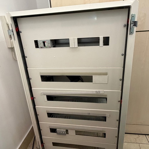 Hager 160A Three-Phase Electrical Distribution Panel like new, metal
