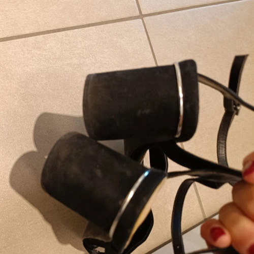 Zara sandals used, black, size 39