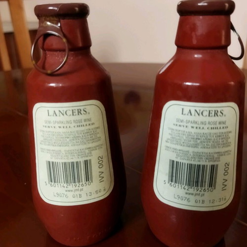 Lancers Rose Mignon wine like new, 2 bottles 20 cl, vintage 2002