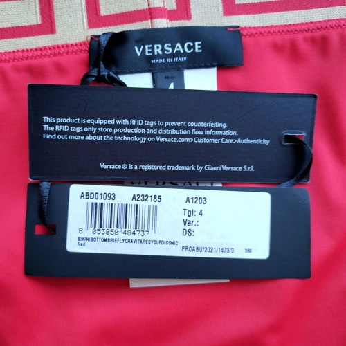 Versace Greek Key Medusa bikini bottoms new, size L