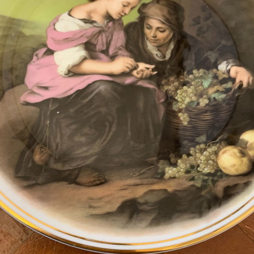 Decorative plate 27 cm Bone China porcelain England with Murillo painting