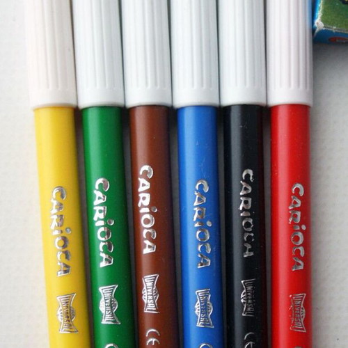 Carioca Joy 6 colored markers vintage 90's new