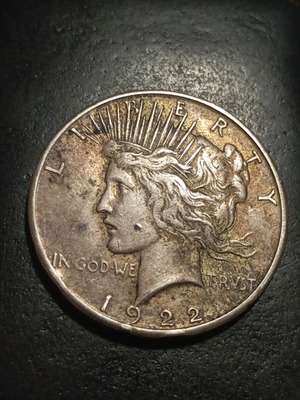 Peace Dollar 1922 silver coin San Francisco mint mark S