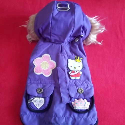 Dog jacket new, size 30cm with removable hood